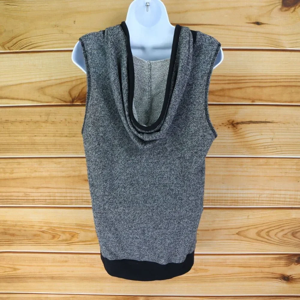 NOBO No Boundaries Sleeveless Jacket Full Zip Junior Womens‎ XL 15-17 Gray Black